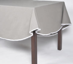 Solid Grey Round Table Cover