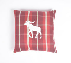 Checkered Christmas Cotton Cushion Cover