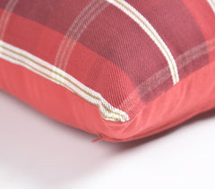 Checkered Christmas Cotton Cushion Cover