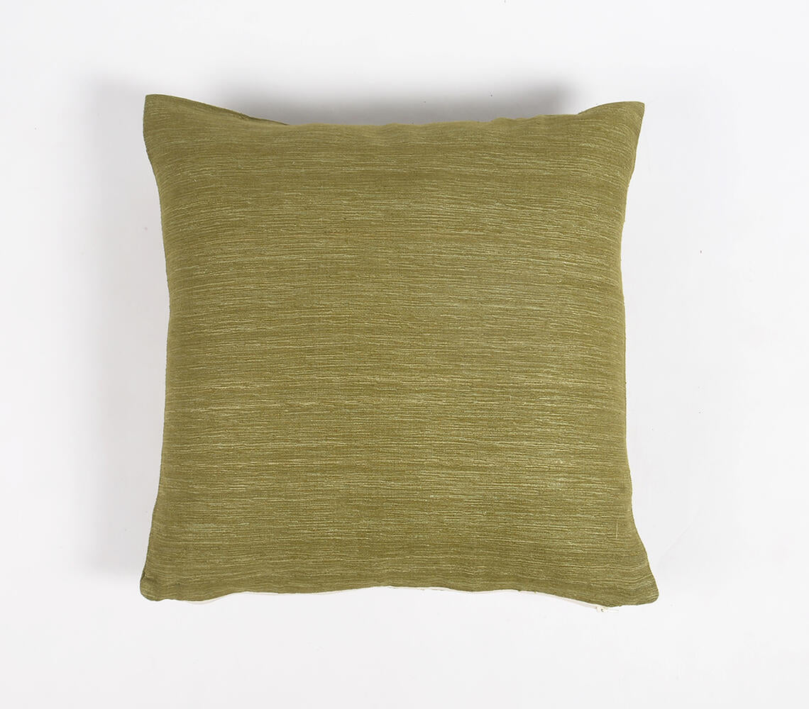 Solid Olive Silk Cushion cover