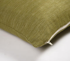 Solid Olive Silk Cushion cover