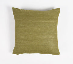 Solid Olive Silk Cushion cover