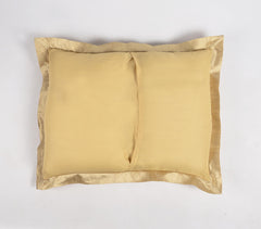 Solid Golden Silk Pillow cover with piping