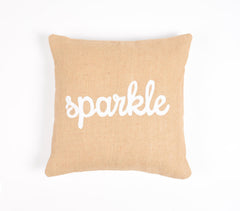 Hand Embroidered Jute Cushion cover