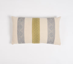 Hand Stitched Lace Cotton Lumbar Cushion cover