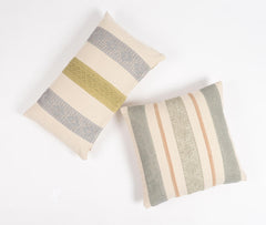 Hand Stitched Lace Cotton Lumbar Cushion cover