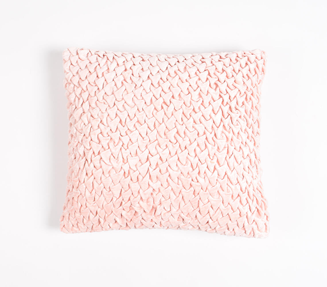 Smocking Cotton Blend Cushion cover