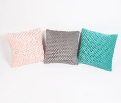 Smocking Cotton Blend Cushion cover