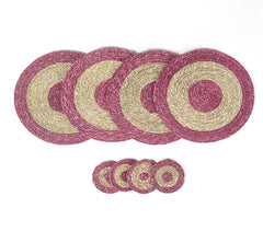 Handwoven Sabai Grass Placemats & Coasters (set of 4 each)