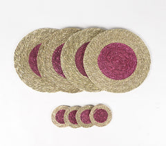 Handwoven Sabai Grass Placemats & Coasters (set of 4 each)