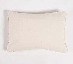 Hand Embroidered Cotton Lumbar Cushion cover Q2