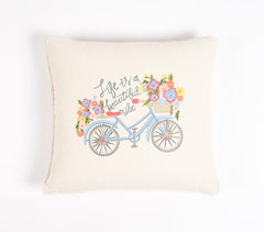 Hand Embroidered Cotton Cushion cover Qa1