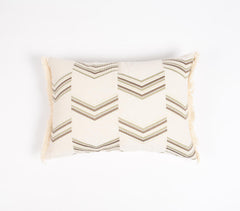 Hand Embroidered Cotton Lumbar Cushion cover_1
