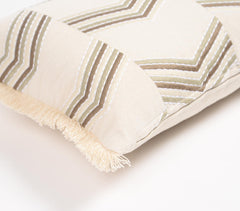 Hand Embroidered Cotton Lumbar Cushion cover_1