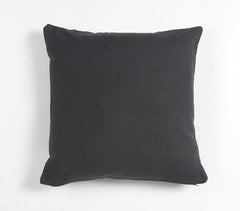 Solid Woven Ivory Cotton Cushion cover