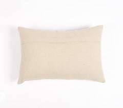 Embroidered Light Brown Cotton Lumbar Cushion cover
