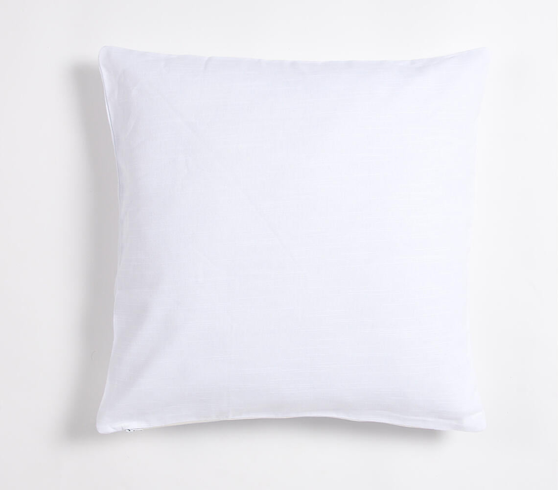 Solid Woven Charcoal Cotton Cushion cover
