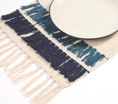 Handwoven Cotton Tasseled Placemats (set of 6)Q1