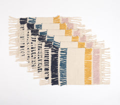 Handwoven Cotton Tasseled Placemats (set of 6)Q1