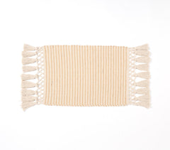 Handwoven Cotton & Jute Tasseled Placemats (set of 4)