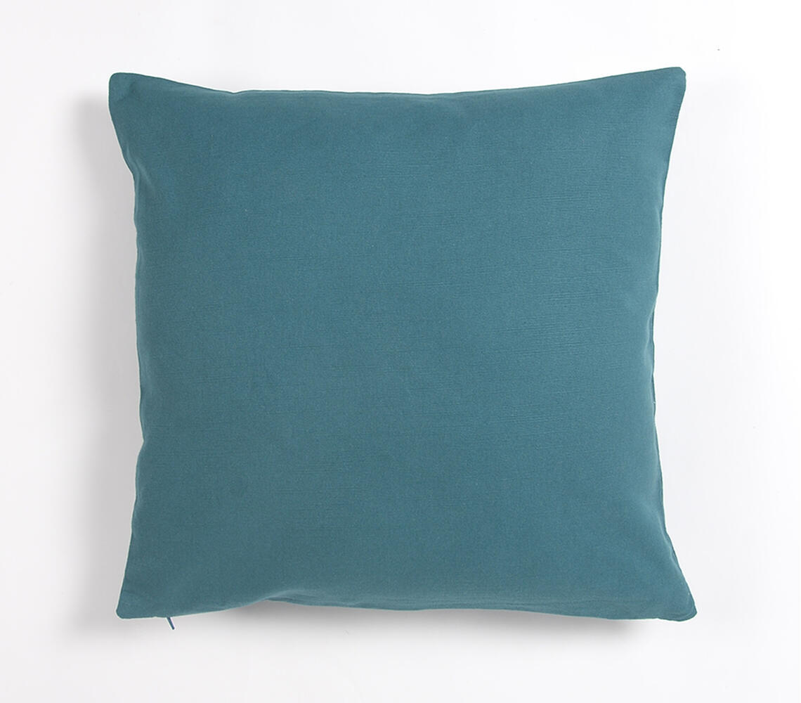 Solid Teal Cotton Cushion cover