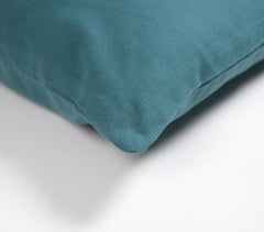 Solid Teal Cotton Cushion cover
