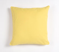 Solid Yellow Cotton Cushion cover