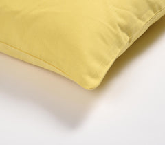 Solid Yellow Cotton Cushion cover