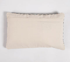Embroidered Woven & Patchwork Cotton Lumbar Cushion cover