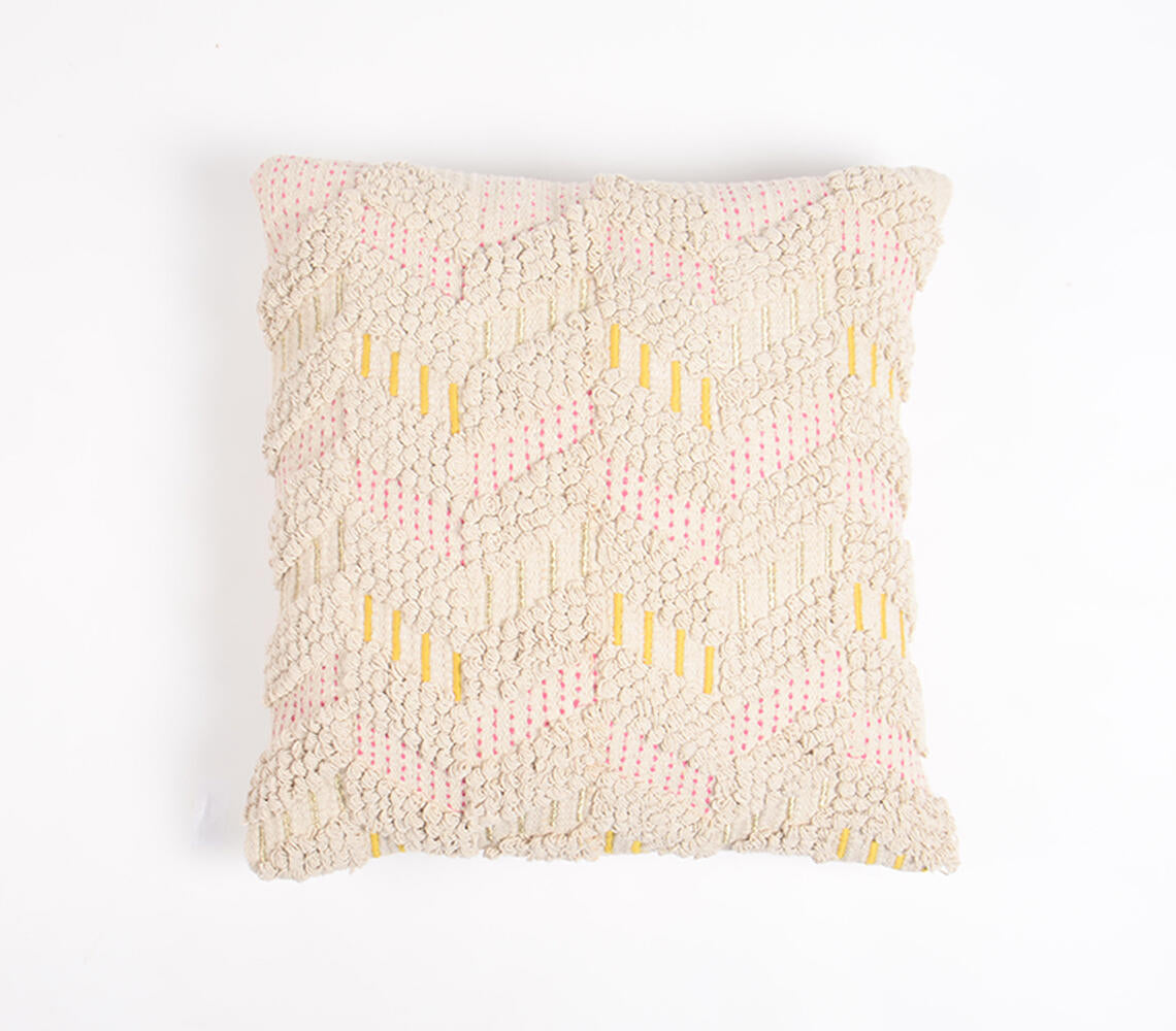 Woven & Embroidered Cotton Cushion cover Q3