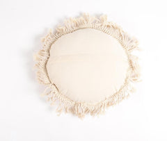 Wavy Macrame Round Cushion cover