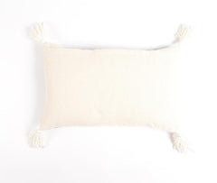 Geometric Patterned Cushion Cover with Tassels