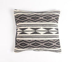 Geometric Monochrome Patterned Cushion Cover