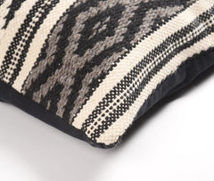 Geometric Monochrome Patterned Cushion Cover