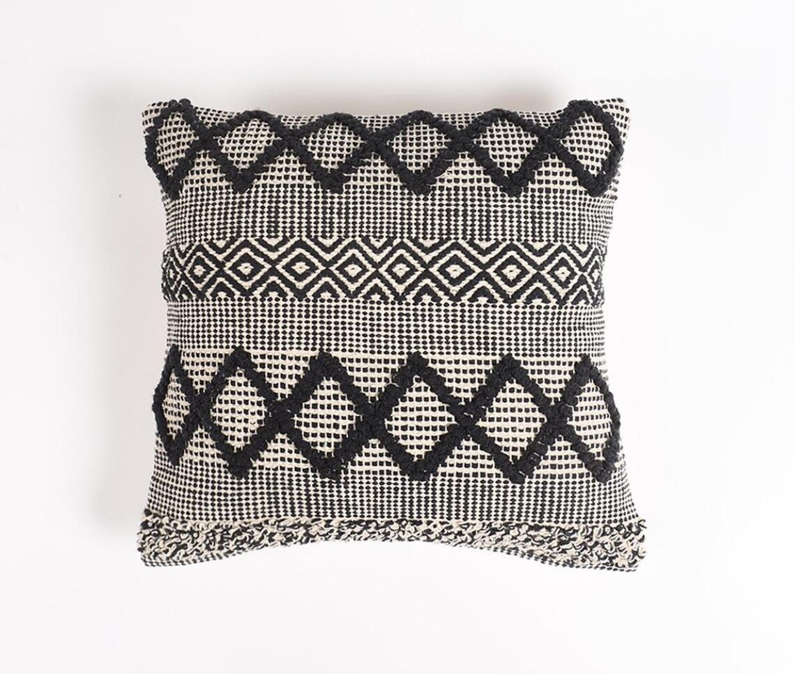 Diamond Monochrome Patterned Cushion Cover