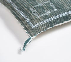 Embroidered Sage Lumbar Cushion cover