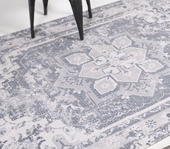 Recycled Cotton Grey Vintage Rug