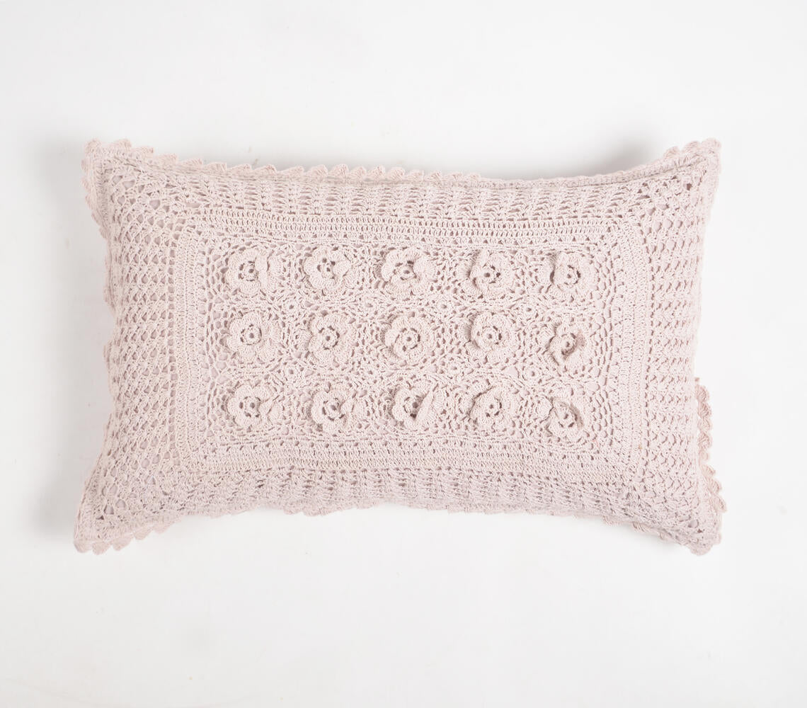Crochet Pastel Lilac Sham Cover