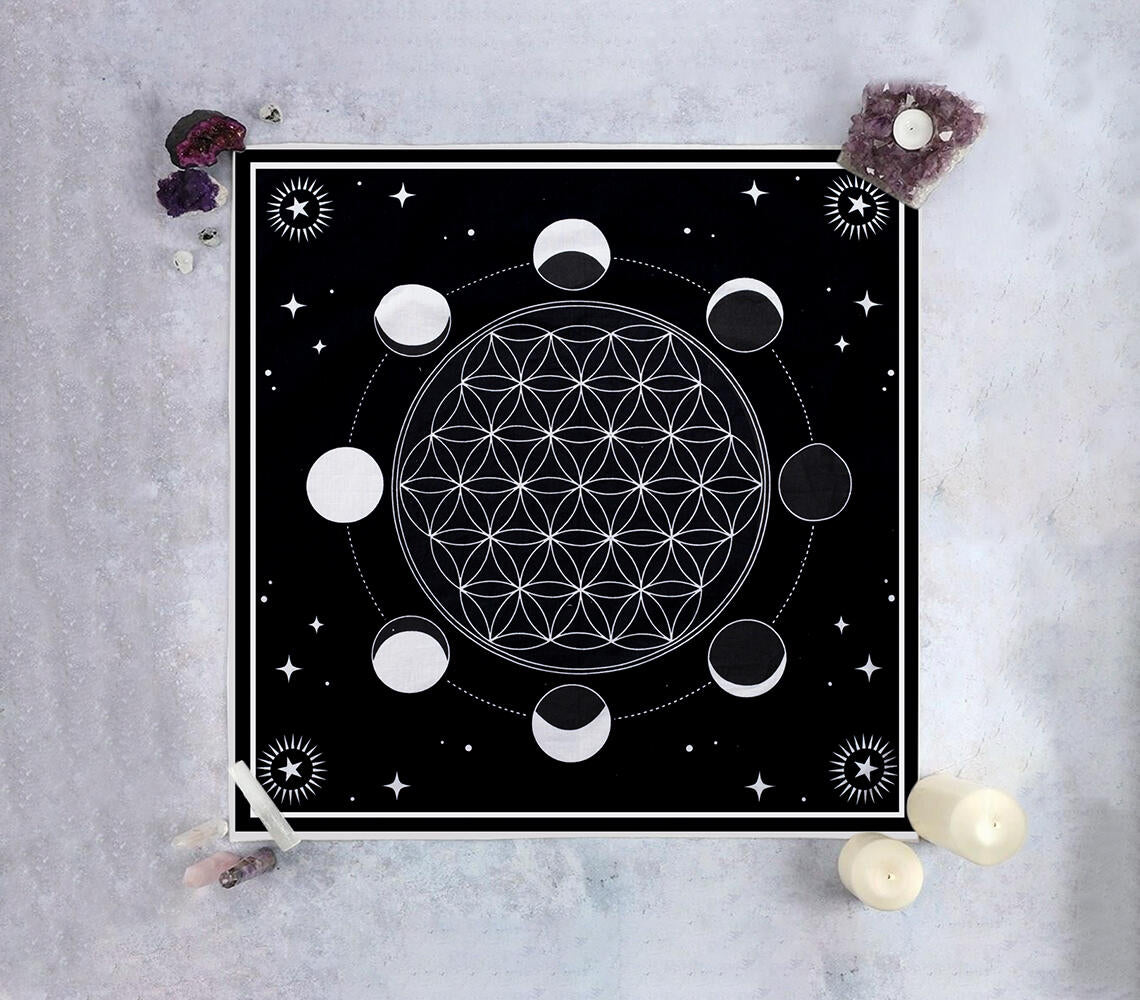 Screen Printed Lunar Astro-Motif Cotton Napkin
