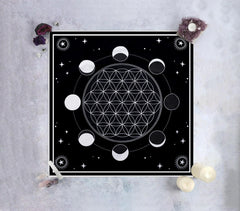 Screen Printed Lunar Astro-Motif Cotton Napkin