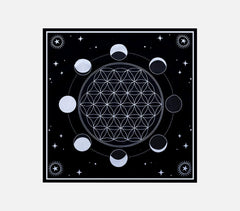 Screen Printed Lunar Astro-Motif Cotton Napkin