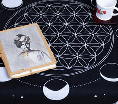 Screen Printed Lunar Astro-Motif Cotton Napkin