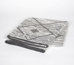 Diamond Patterned Greyscale Rug