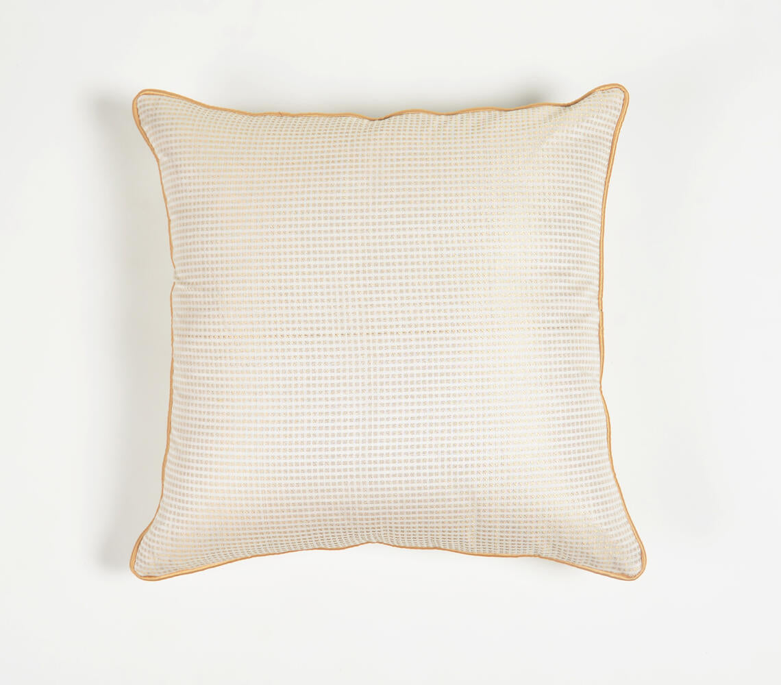 Handwoven Cotton Square Dotted Cushion Cover