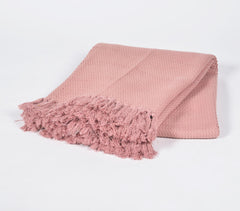 Dyed Minicoy Cotton Salmon Pink Throw