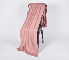 Dyed Minicoy Cotton Salmon Pink Throw