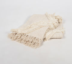 Pink Diamond Pattern Cotton Throw