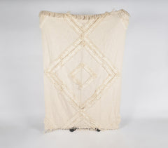 Pink Diamond Pattern Cotton Throw