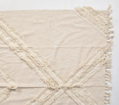 Pink Diamond Pattern Cotton Throw