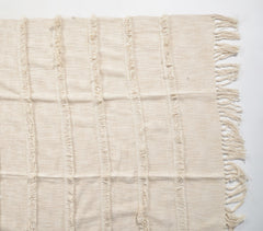 Beige Boxes Cotton Throw